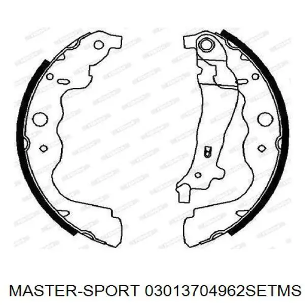 Купити 03013704962SETMS Master-sport Колодки гальмові задні, барабанні