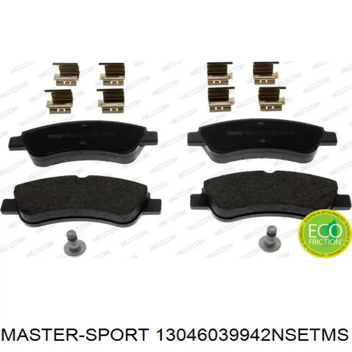Передні тормозні колодки 13046039942NSETMS Master-sport