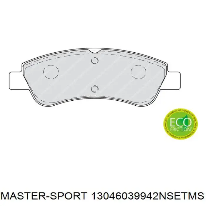 Тормозні колодки Master-sport 13046039942NSETMS