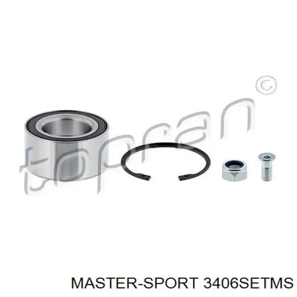 Підшипник маточини передньої 3406SETMS Master-sport