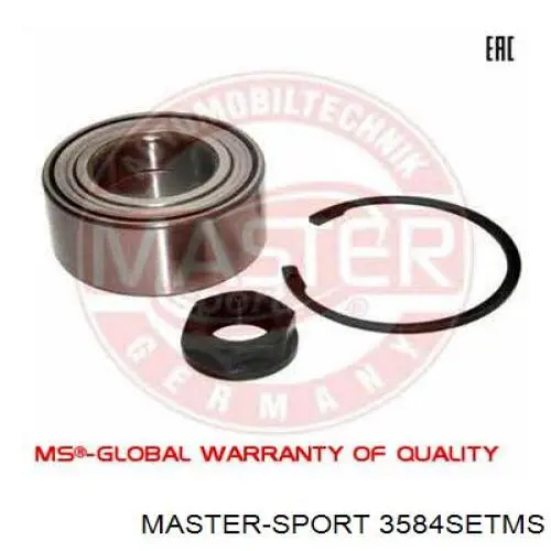 3584SETMS Master-sport Підшипник маточини передньої