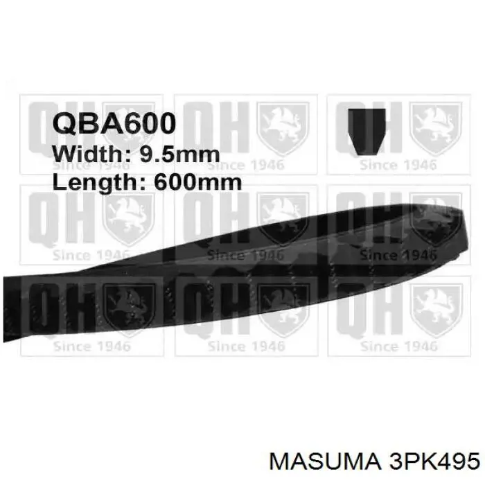 Ремінь кондиціонера Mitsuboshi 3PK500