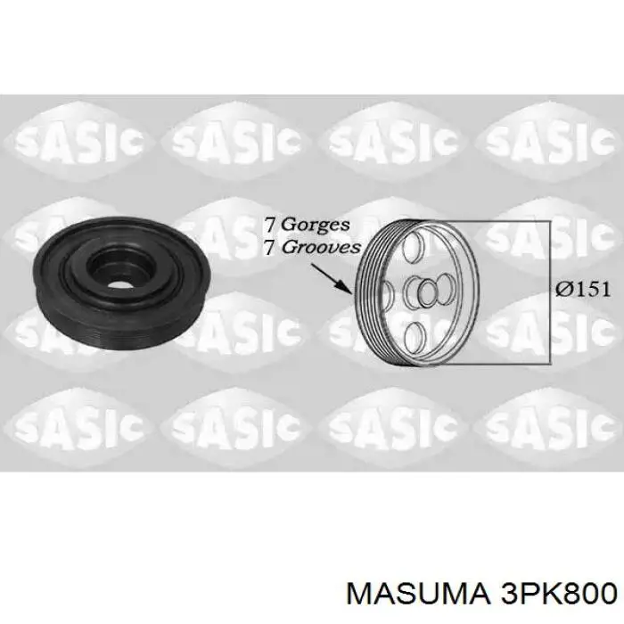 3PK800 Masuma ремінь приводний, агрегатів