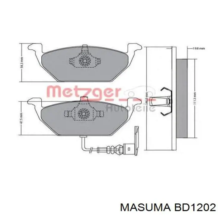 Купити BD1202 Masuma Ротор гальмівний