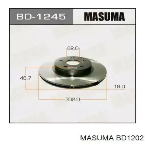 BD1202 Masuma Гальмо дискове переднє