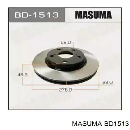 Диск переднього гальма Masuma BD1513 ціна, від 39.35 USD