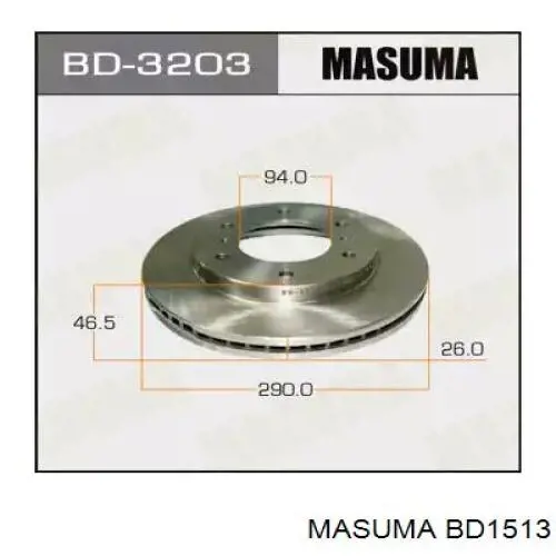 Купити BD1513 Masuma Ротор гальмівний