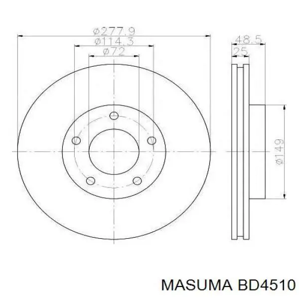 BD4510 Masuma Гальмо дискове переднє