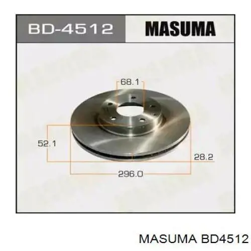 Купити BD4512 Masuma Ротор гальмівний