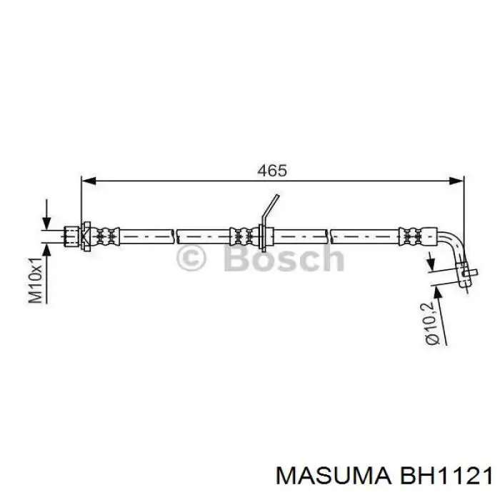 Купити BH1121 Masuma Шланг гальмівний передній, правий