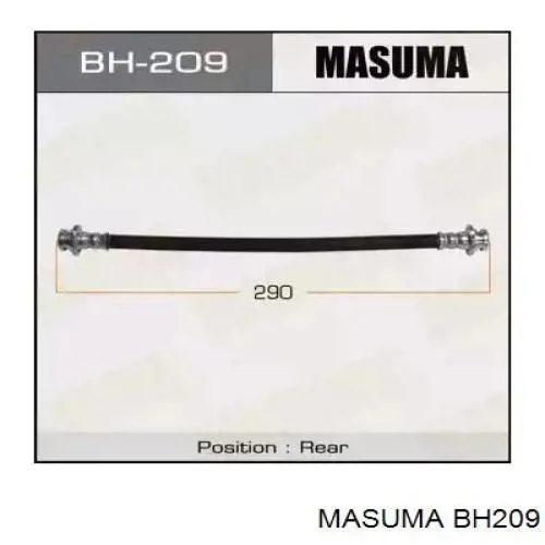 Шланг гальмівний задній Masuma BH209 ціна, від 5.38 USD