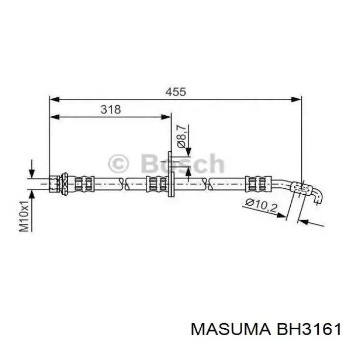 Шланг гальмівний передній, правий K&K FT2200 ціна, від 11.97 USD
