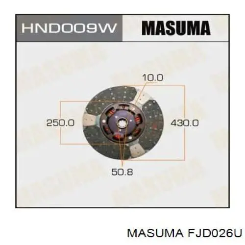 Зчеплення Masuma FJD026U ціна, від 87.25 USD