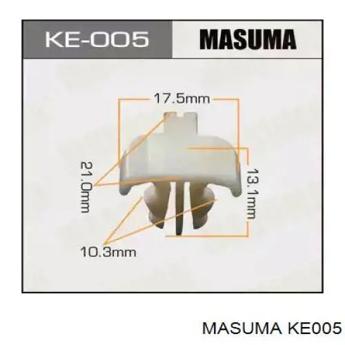 Кліпса (пістон) кріплення молдинга двері MAK 12901 ціна, від 0.45 USD