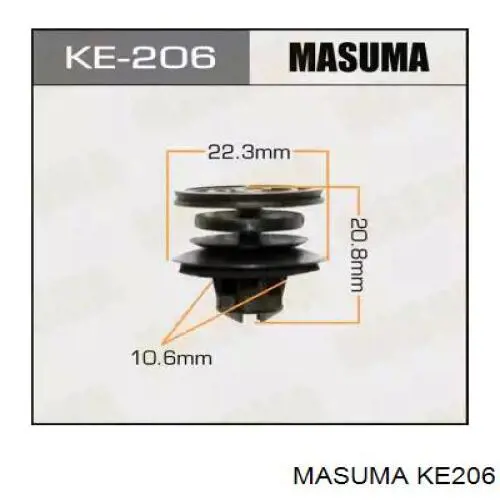 KE206 Masuma Пістон (кліп) кріплення обшивки дверей