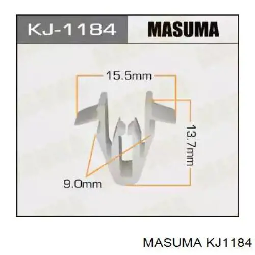 KJ1184 Masuma Пістон (кліп) кріплення обшивки дверей