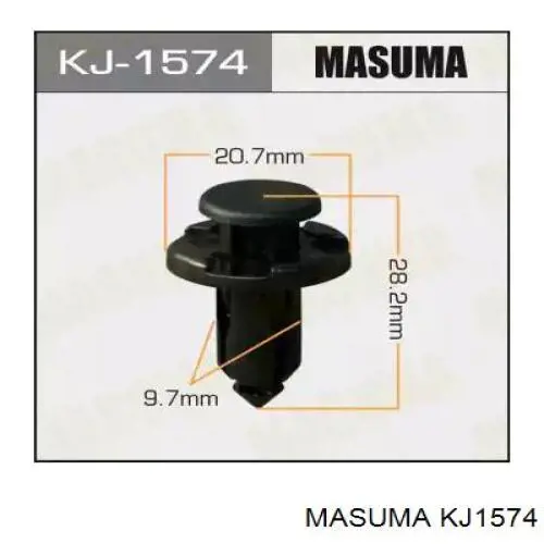 KJ1574 Masuma Пістон (кліп) кріплення бампера заднього