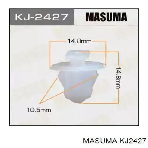 KJ2427 Masuma Пістон (кліп) кріплення підкрилки переднього крила