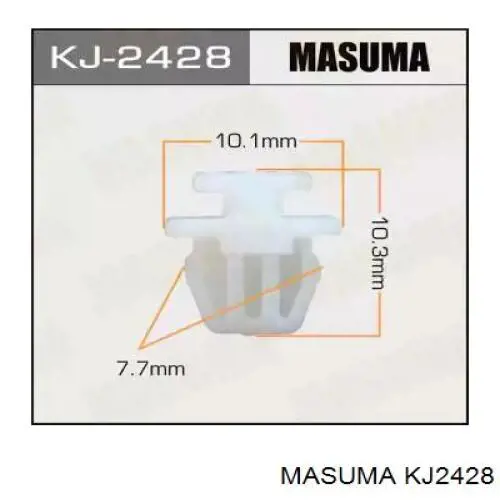 Кліпса молдингу крила Masuma KJ2428 ціна, від 0.21 USD