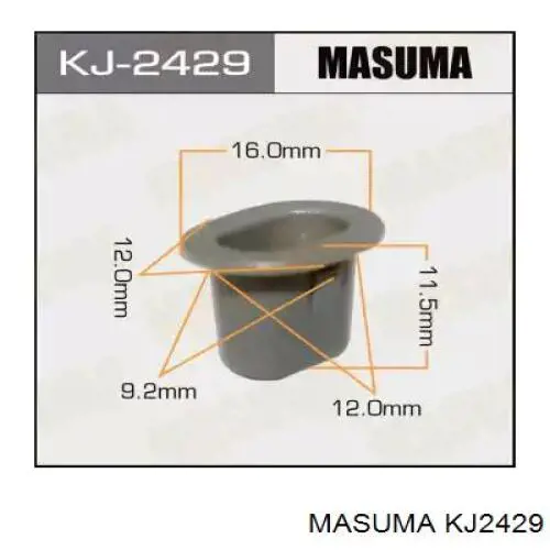 Купити KJ2429 Masuma Пістон (кліп) кріплення підкрилки переднього крила