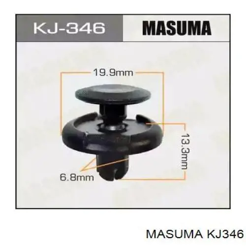KJ346 Masuma Пістон (кліп) кріплення підкрилки переднього крила