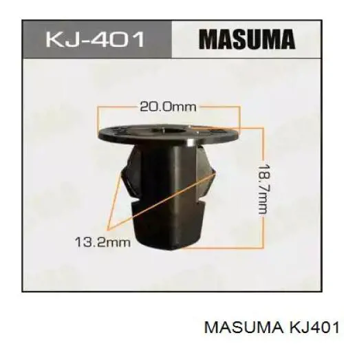 KJ401 Masuma Пістон (кліп) кріплення підкрилки переднього крила