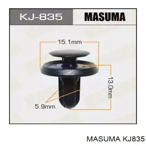 KJ835 Masuma Пістон (кліп) кріплення бампера заднього
