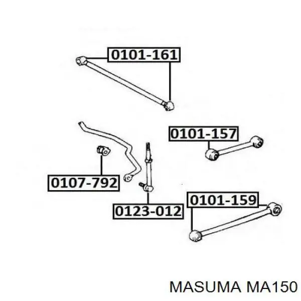 Задня поперечна тяга Masuma MA150 ціна, від 45.83 USD