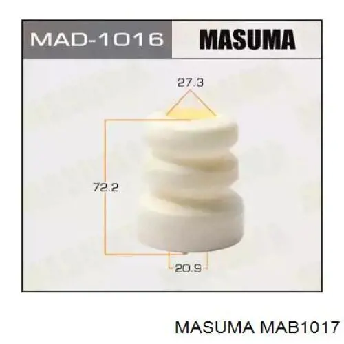 Пильник амортизатора переднього Masuma MAB1017 ціна, від 9.86 USD