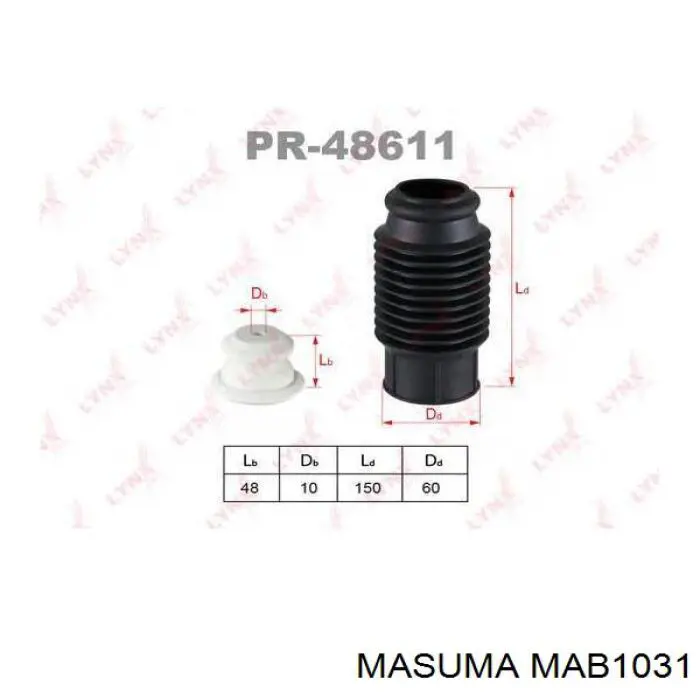 Пильник амортизатора заднього MAB1031 Masuma