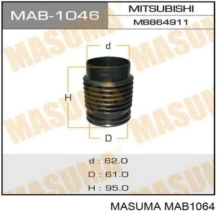 MAB1064 Masuma пильник амортизатора переднього