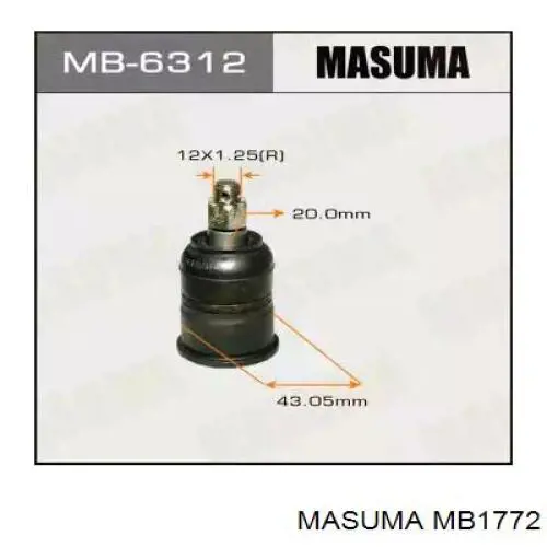 MB1772 Masuma Кульові на авто