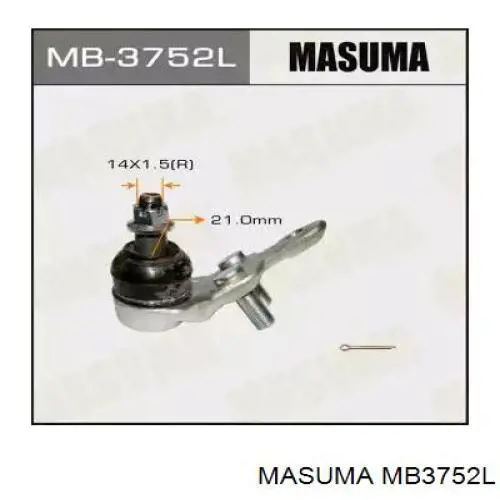 Кульова опора, нижня, ліва Masuma MB3752L ціна, від 17.59 USD