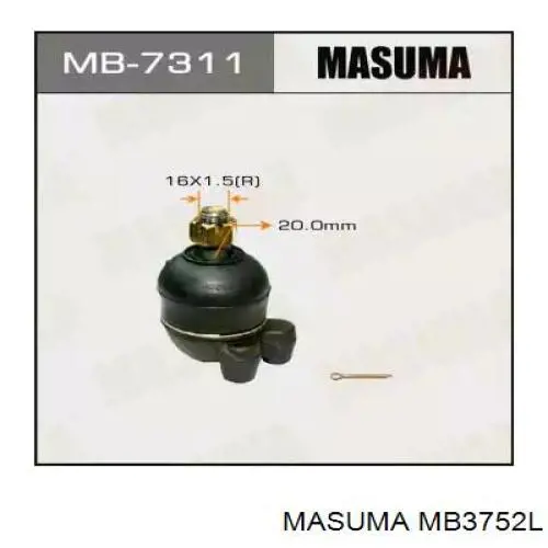 MB3752L Masuma Кульова опора, нижня, ліва