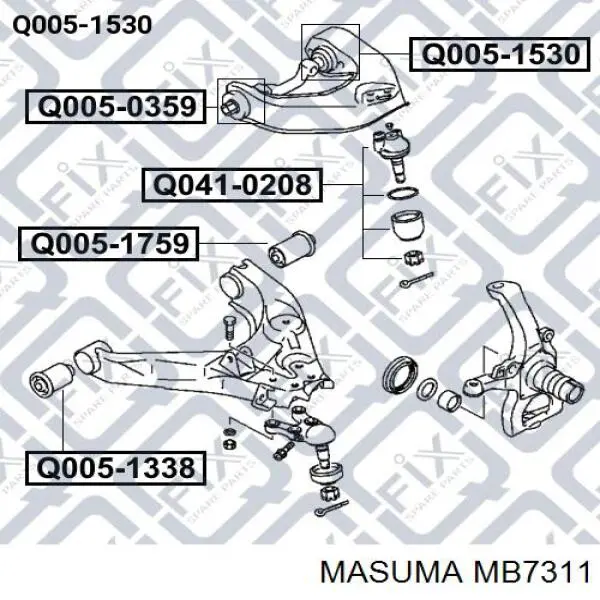 Купити MB7311 Masuma Кульова опора, верхня