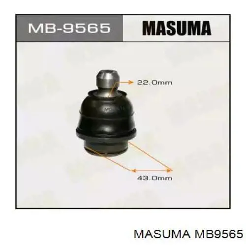 Шарова опора задньої підвіски, верхня Masuma MB9565 ціна, від 20.65 USD