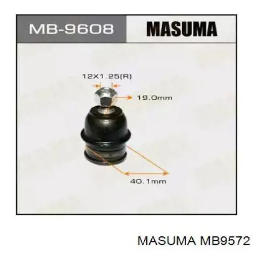 MB9572 Masuma кульова опора, верхня