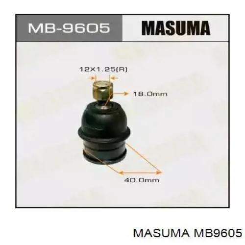 MB9605 Masuma Кульова опора задньої підвіски, верхня