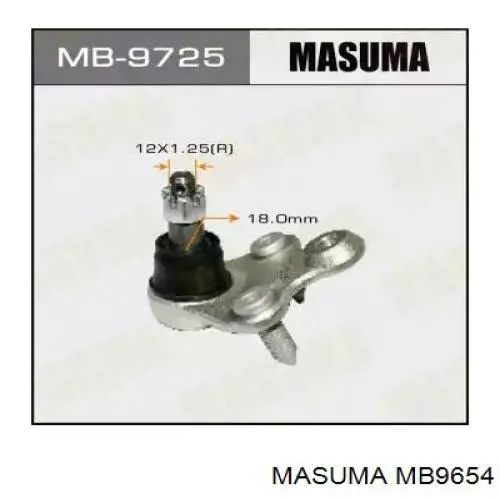 MB9654 Masuma кульова опора, верхня