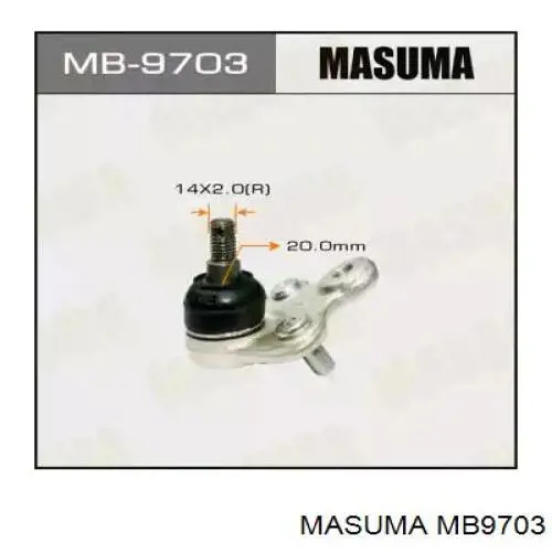 Купити MB9703 Masuma Кульова опора, нижня