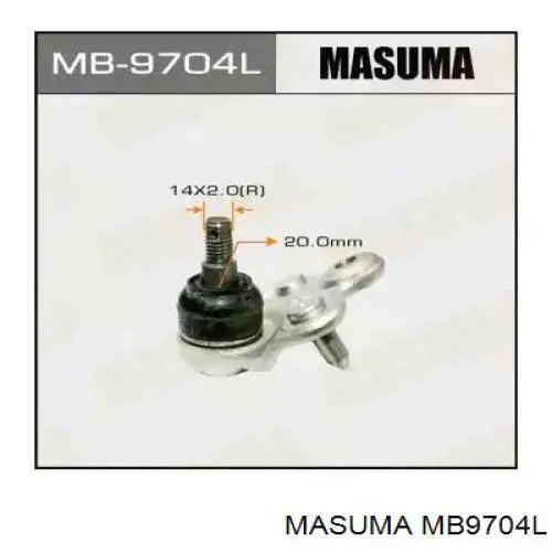 Кульова опора, нижня Masuma MB9704L ціна, від 17.80 USD