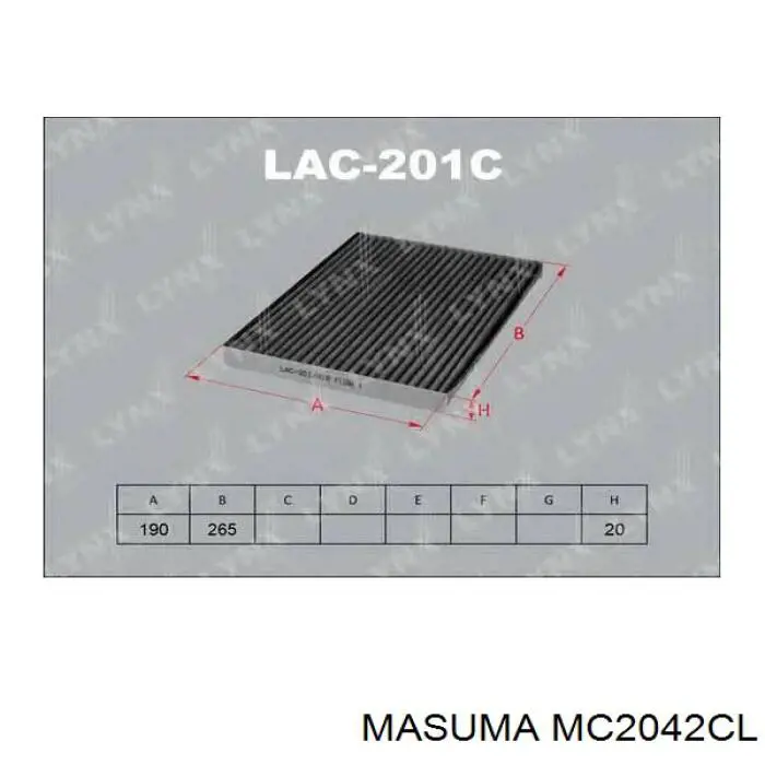 MC2042CL Masuma Внутрішньосалонний фільтр