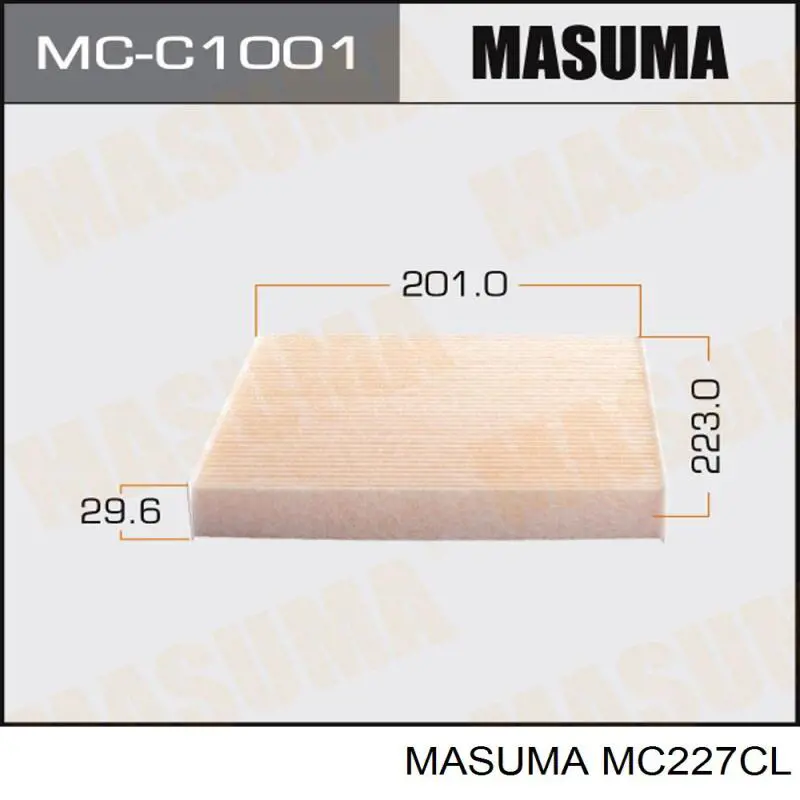 MC227CL Masuma Внутрішньосалонний фільтр