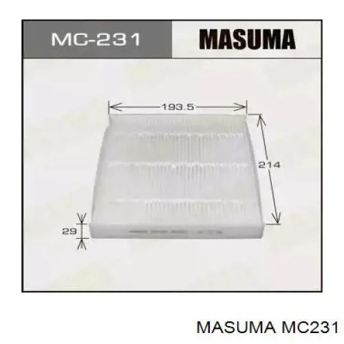 Фільтр повітряний обігрівача Masuma MC231 ціна, від 5.90 USD