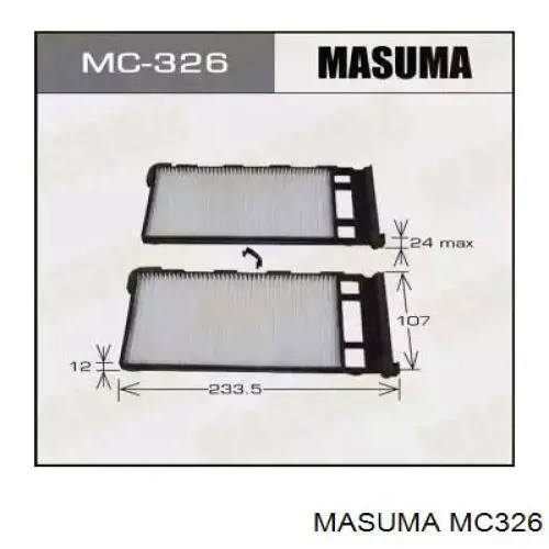 MC326 Masuma Внутрішньосалонний фільтр