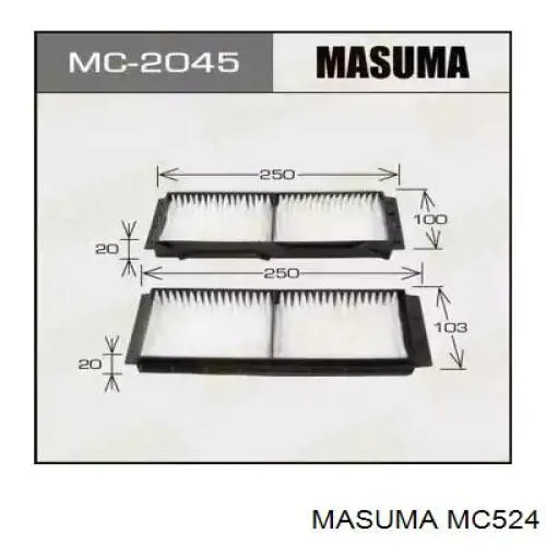 Фільтр повітряний обігрівача Masuma MC524 ціна, від 4.51 USD