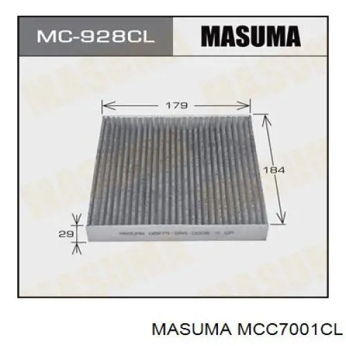 Фільтр салону MCC7001CL Masuma