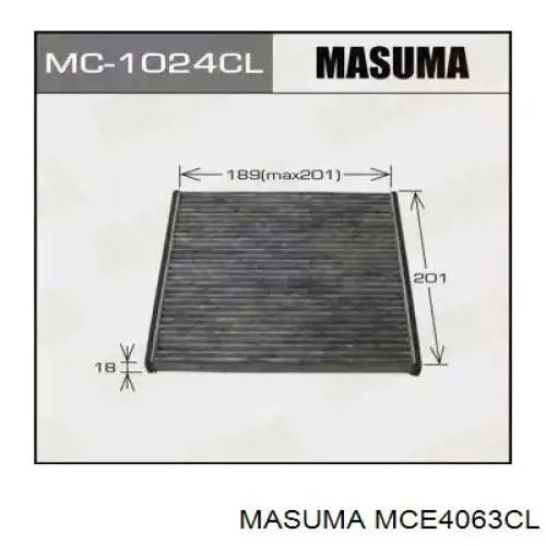 Фільтр салону MCE4063CL Masuma