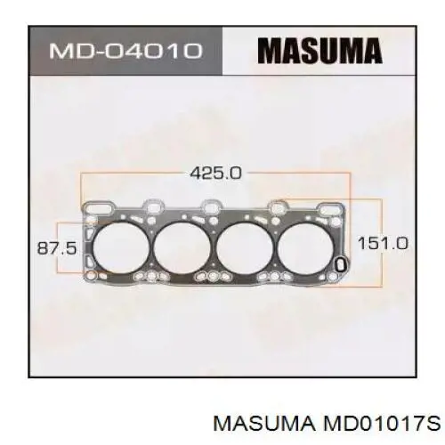 MD01017S Masuma прокладка головки блока циліндрів (гбц)