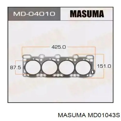 Прокладка ГБЦ Masuma MD01043S ціна, від 27.79 USD